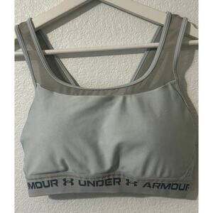 Under Armour Women's‎ Sports Bra Light Padding Large Gray